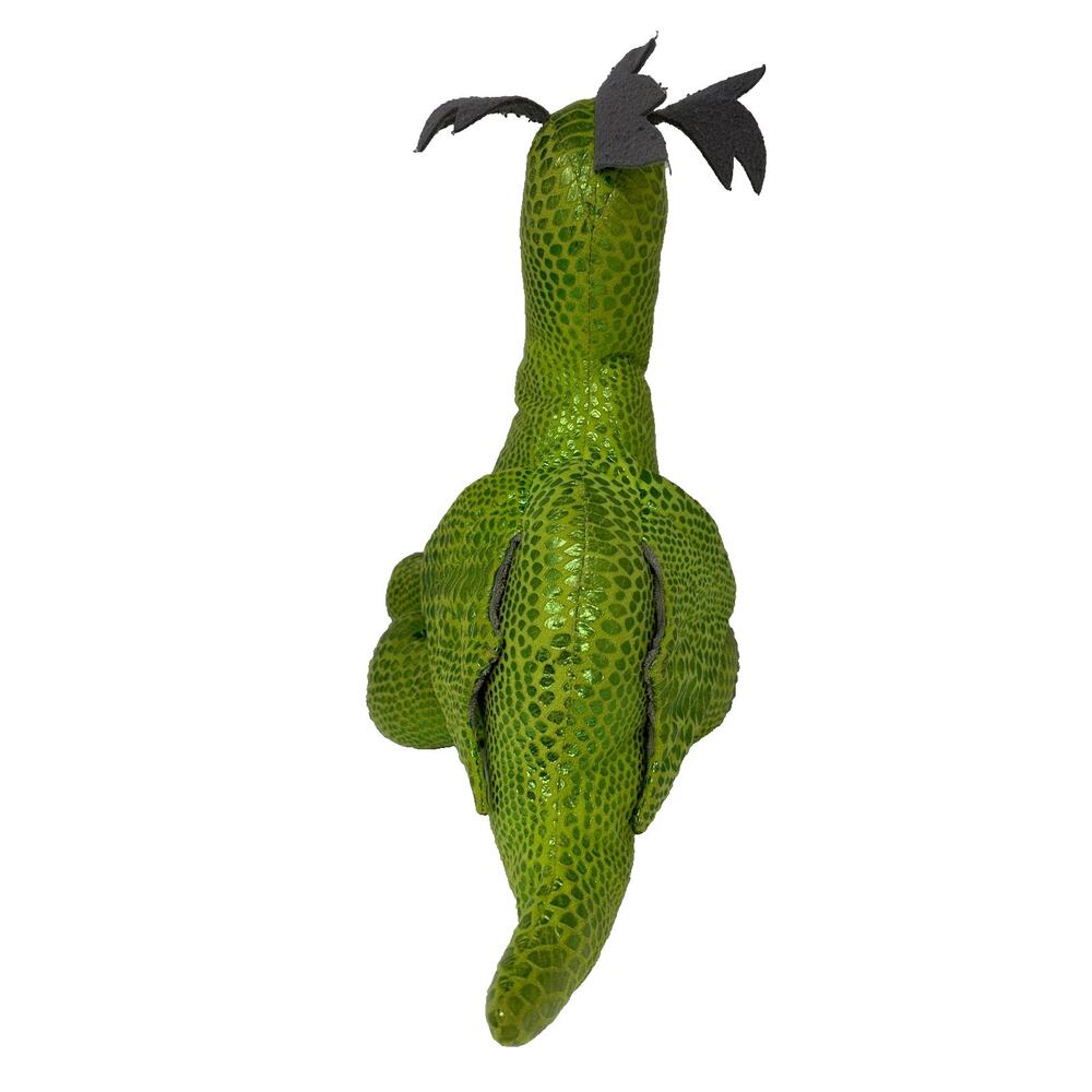 Fantasy Green Metallic Sparkle Dragon Plush Stuffed Animal 22" Long 15" Tall - Picture 4 of 6